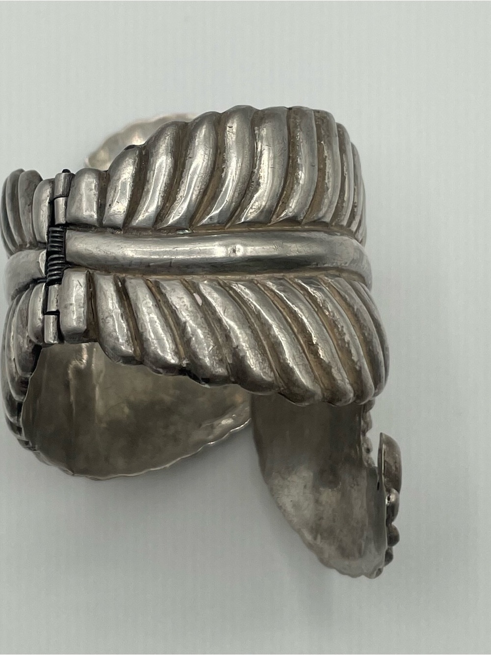 Taxco Sculpted Scroll Cuff Bracelet - Silver - Picture 4 of 7